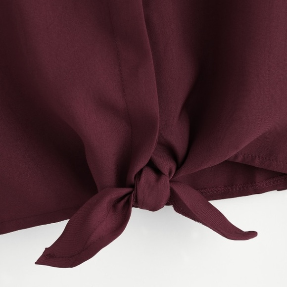 ๐5/$25๐Embroidered Tie Front Top - Picture 4 of 5